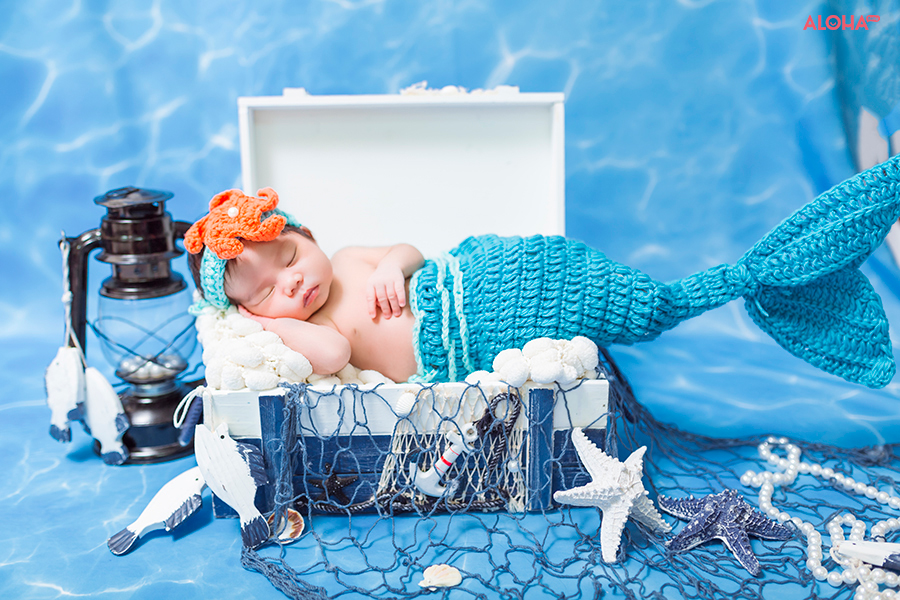 Concept nàng tiên cá cho bé sơ sinh siêu cute