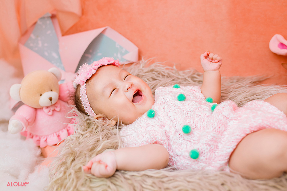 Chọn thời điểm lúc bé vui vẻ nhất để chụp